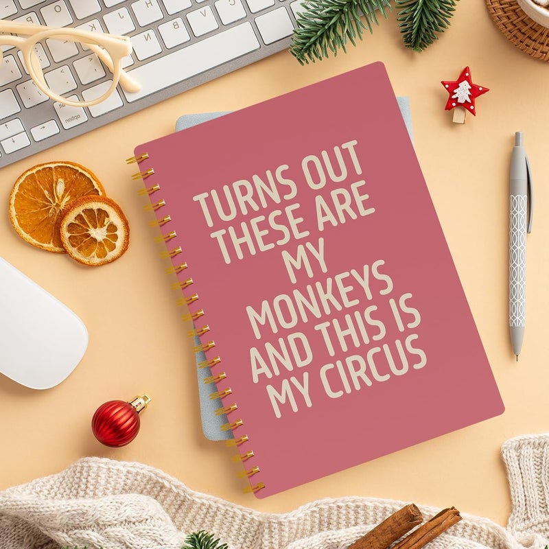 EKGJW Funny Notebooks for Work, Pink Aesthetic Journal, Funny Boss Day Gifts, Boss Gifts for Men Women, Funny Gifts for Boss, Boss Office Decor, Spiral Notebook 5.5x8.3 Inch - Image 4